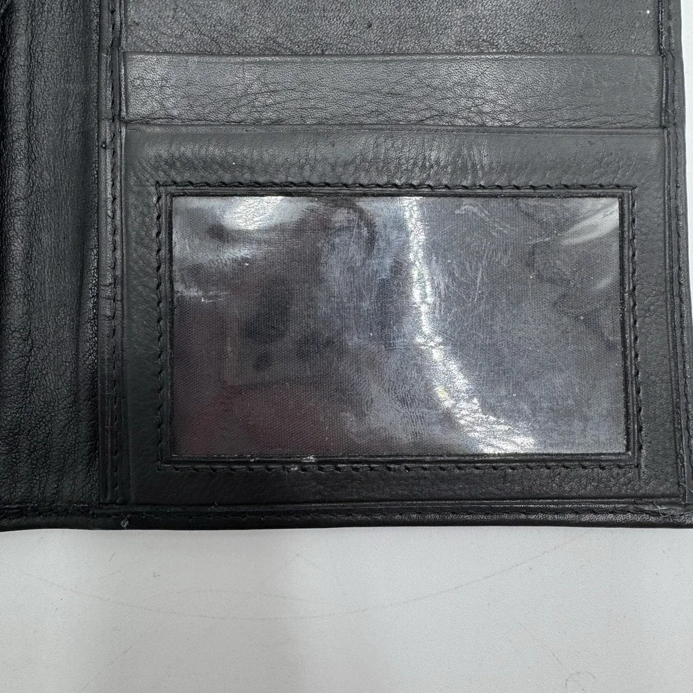 Genuine Leather Long Wallet Black Soft Leather Made in India Card Organizer